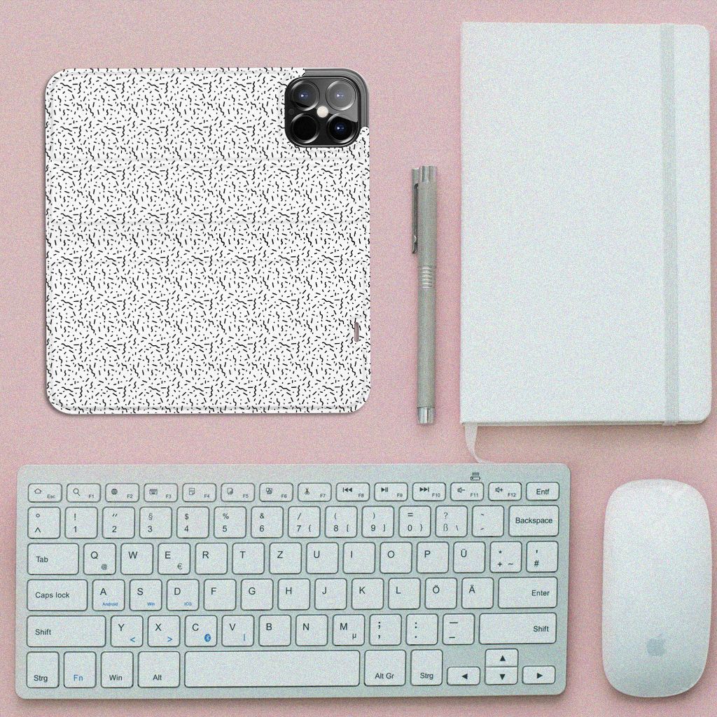 iPhone 12 Pro Max Hoesje met Magneet Stripes Dots - B2C Telecom
