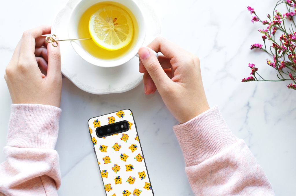 Bumper Case voor Samsung Galaxy S10 Katten Emojis B2C Telecom