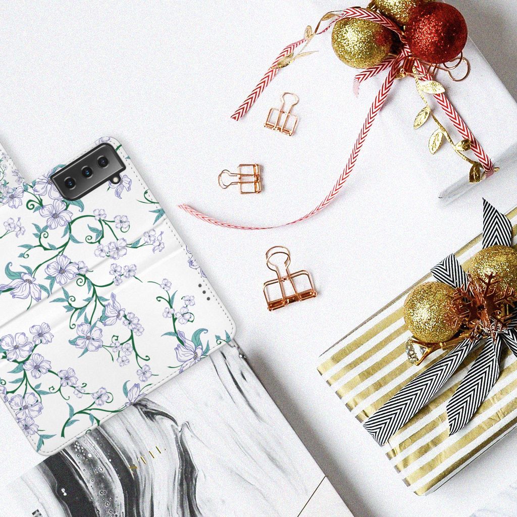 Samsung Galaxy S21 Plus Uniek Hoesje Blossom White