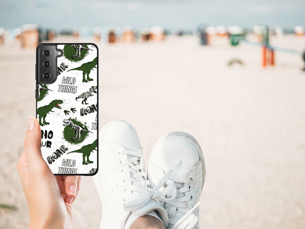 Dierenprint Telefoonhoesje voor Samsung Galaxy S21 Plus Dinosaurus B2C Telecom