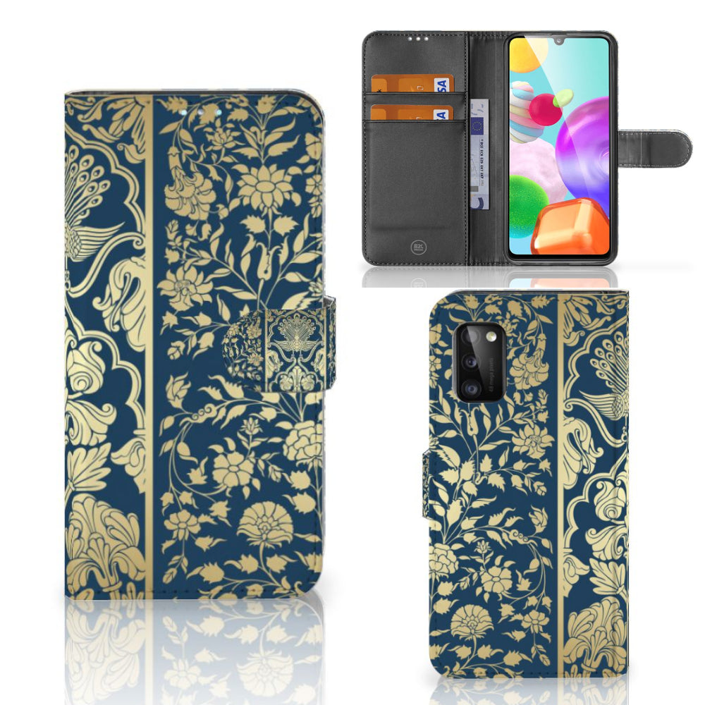 Samsung Galaxy A41 Hoesje Beige Flowers