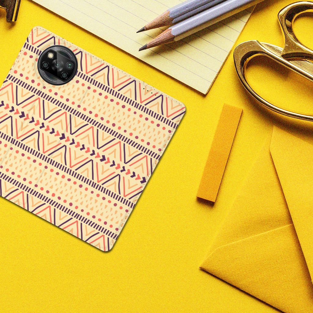 Xiaomi Poco X3 Pro | Poco X3 Hoesje met Magneet Aztec Yellow - B2C Telecom