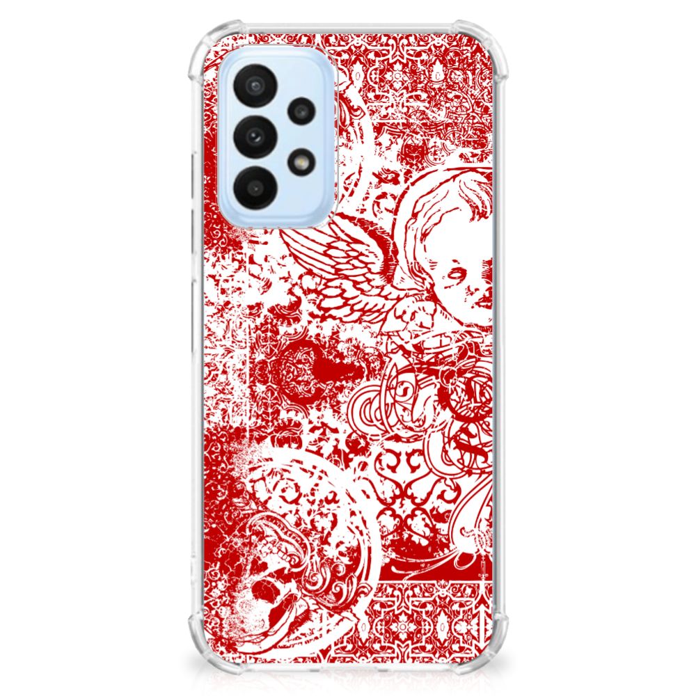 Extreme Case Samsung Galaxy A23 Angel Skull Rood - B2C Telecom