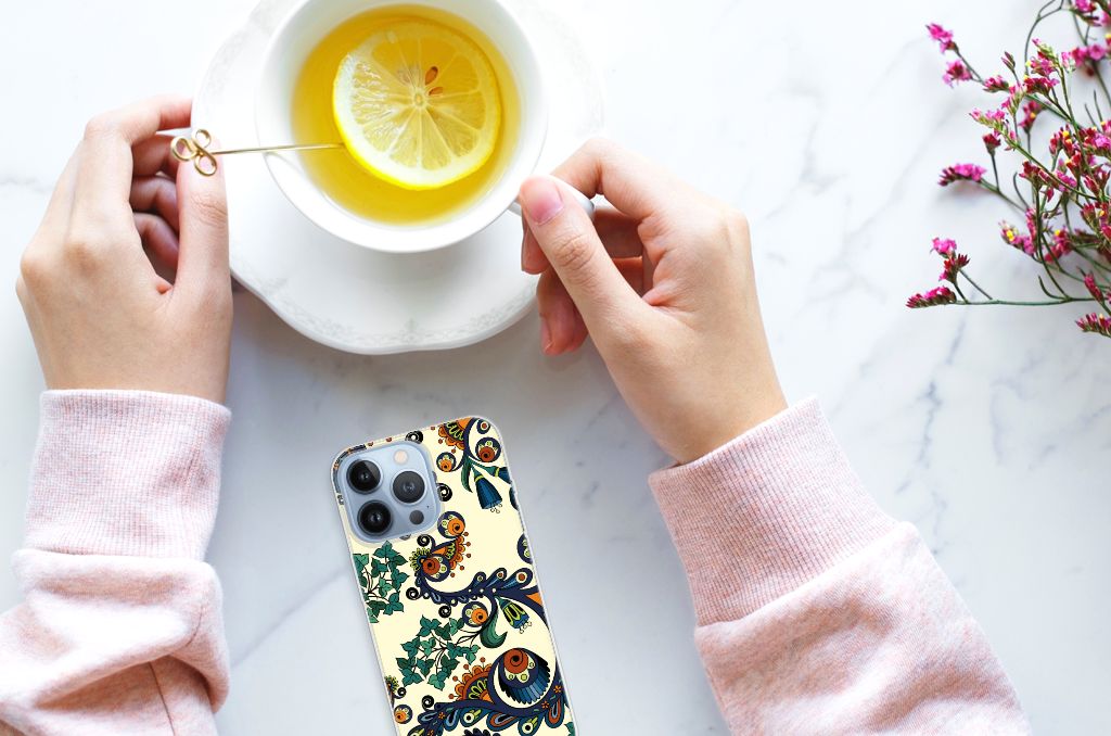 Siliconen Hoesje Apple iPhone 13 Pro Barok Flower B2C Telecom