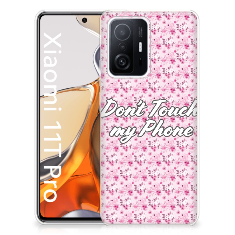 Xiaomi 11T | 11T Pro Silicone-hoesje Flowers Pink DTMP
