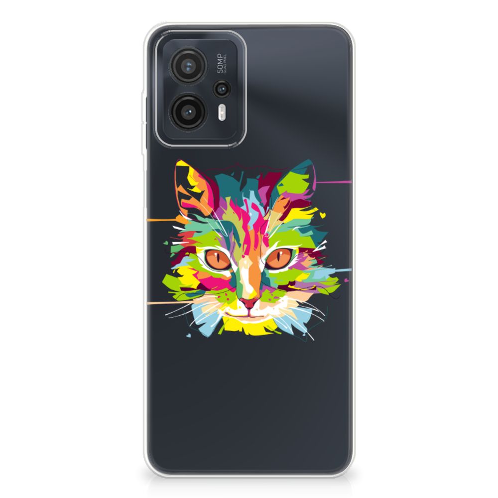 Motorola Moto G23 | G13 Telefoonhoesje met Naam Cat Color