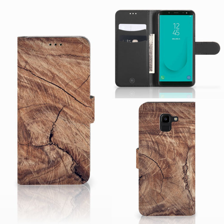 Samsung Galaxy J6 2018 Book Style Case Tree Trunk