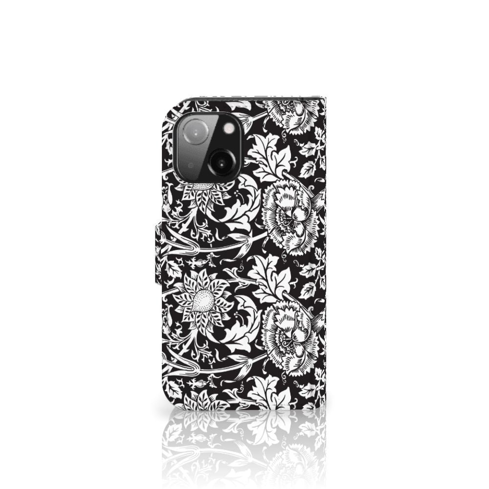 iPhone 13 Mini Hoesje Black Flowers