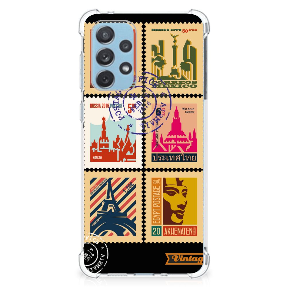 Samsung Galaxy A73 Telefoonhoesje met valbescherming Postzegels B2C Telecom