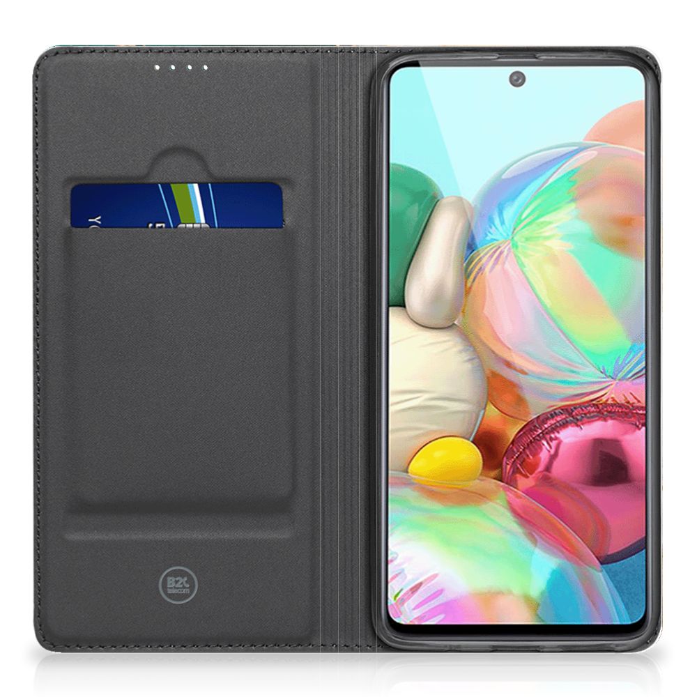 Standcase voor Samsung Galaxy A71 Marmer Groen - B2C Telecom