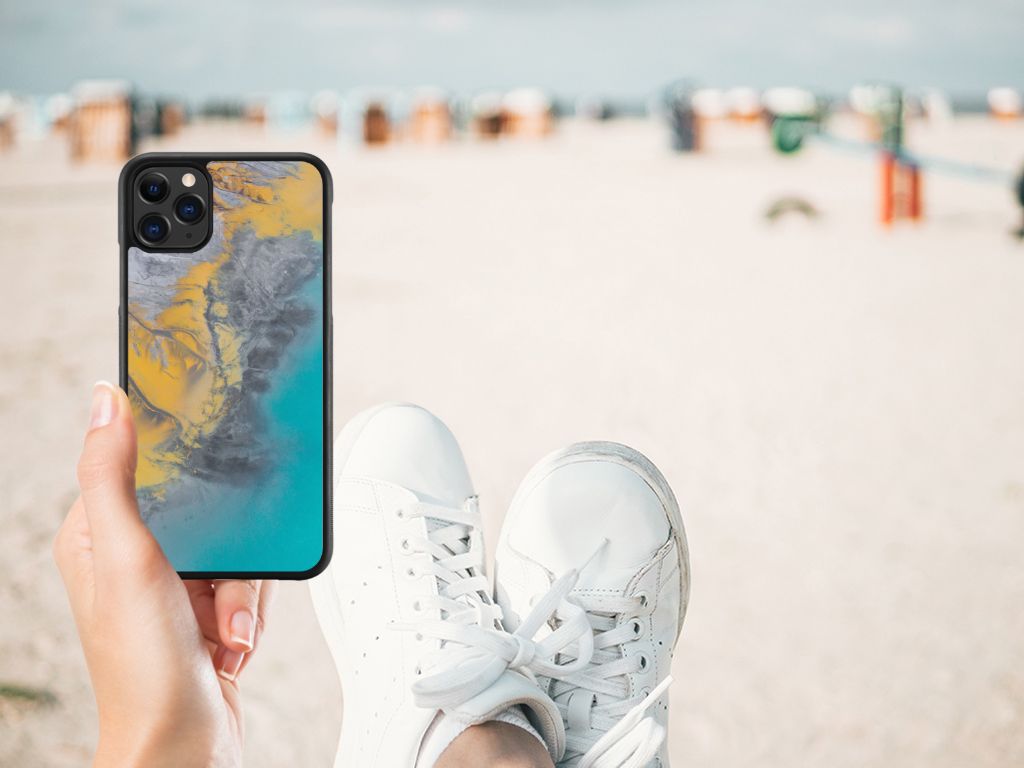 Apple iPhone 11 Pro Max Gripcase Marble Blue Gold B2C Telecom