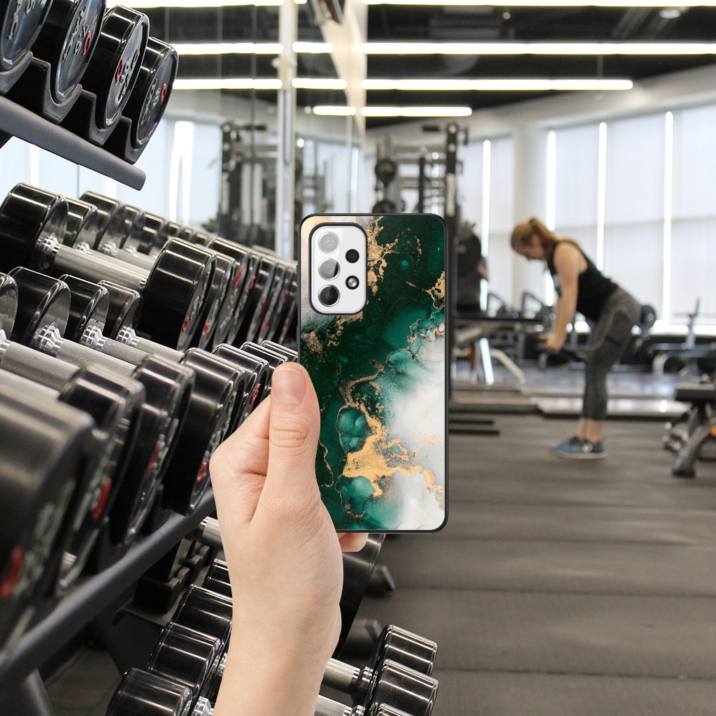 Marmeren Print Telefoonhoesje voor Samsung Galaxy A73 Marmer Groen B2C Telecom