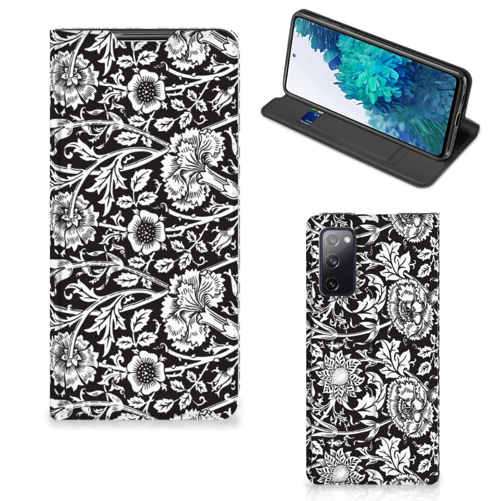 Samsung Galaxy S20 FE Smart Cover Black Flowers - B2C Telecom