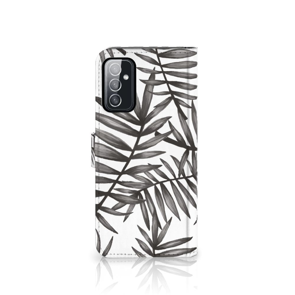 Samsung Galaxy M52 Hoesje Leaves Grey