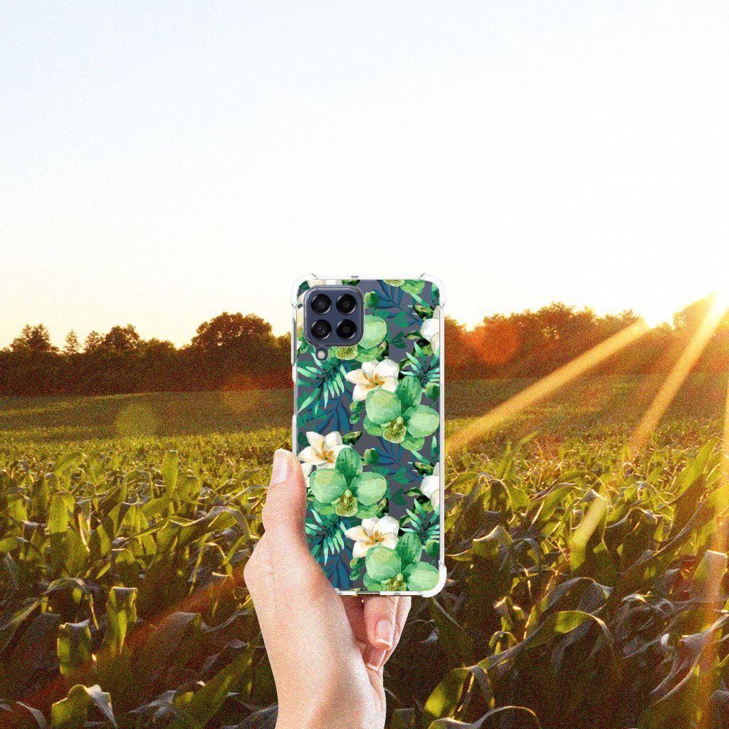 Samsung Galaxy M53 Case Orchidee Groen B2C Telecom