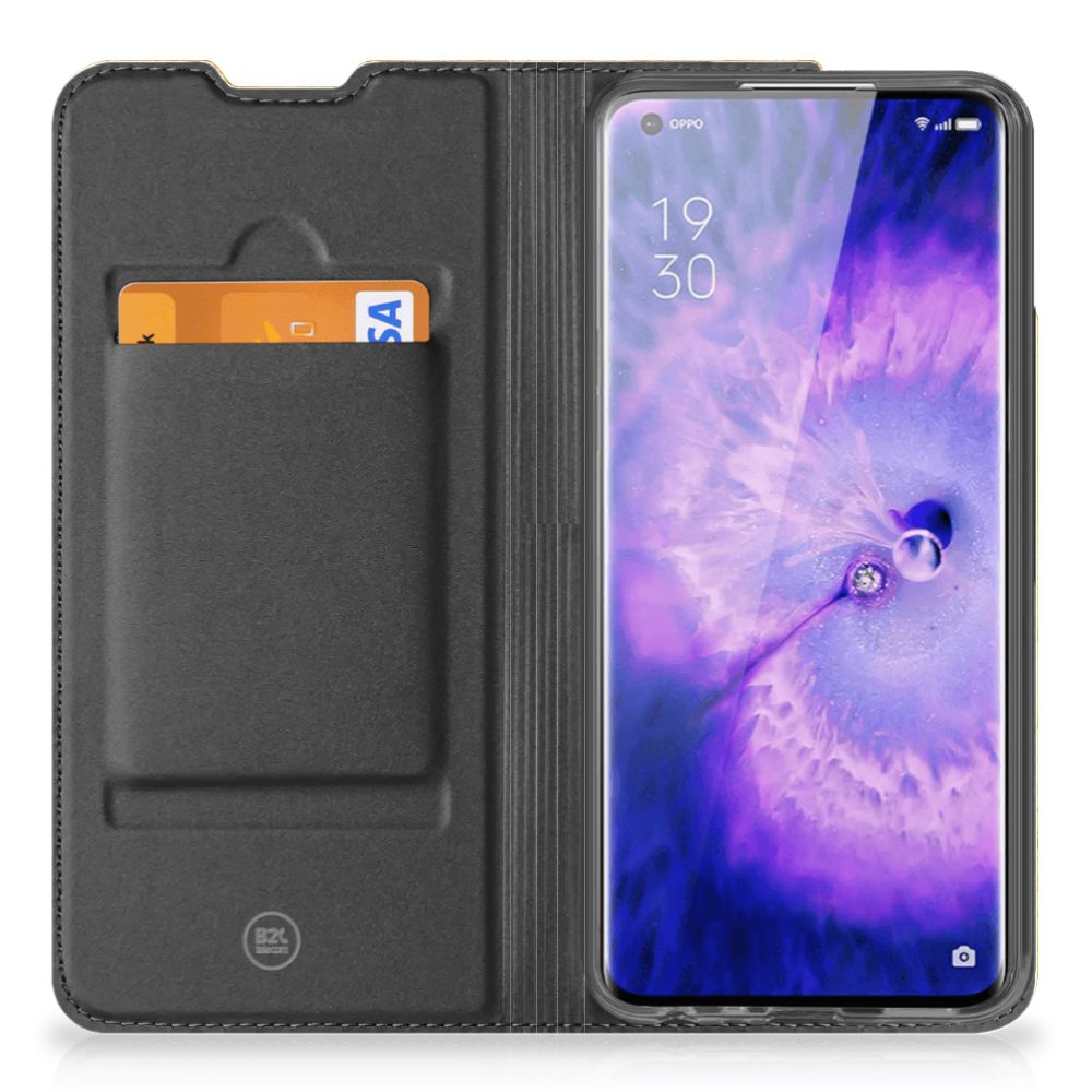 OPPO Find X5 Pro Book Wallet Case Licht Hout