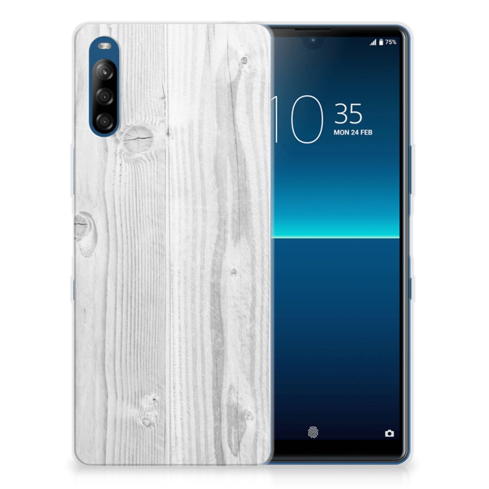 Sony Xperia L4 Bumper Hoesje White Wood