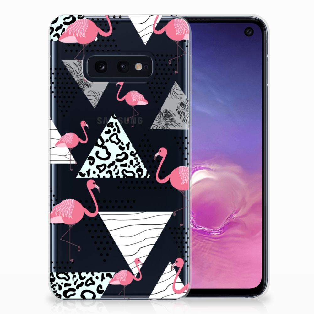 Samsung Galaxy S10e TPU Hoesje Flamingo Triangle