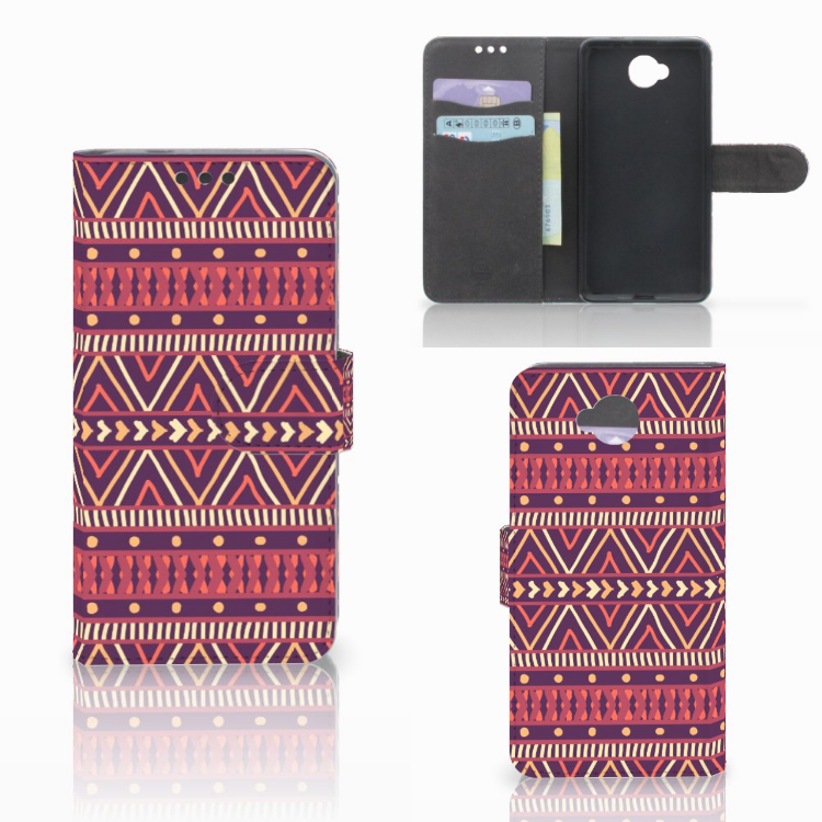 Microsoft Lumia 650 Telefoon Hoesje Aztec Paars