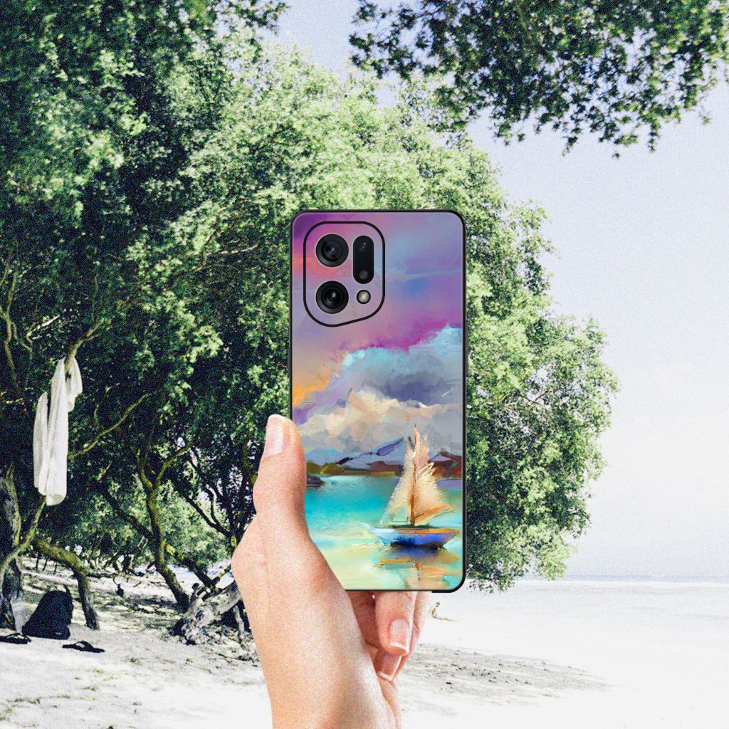 Kleurrijke Telefoonhoesje OPPO Find X5 Boat B2C Telecom