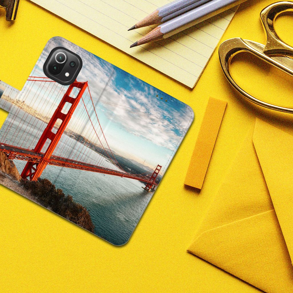 Xiaomi 11 Lite 5G NE | Mi 11 Lite Flip Cover Golden Gate Bridge