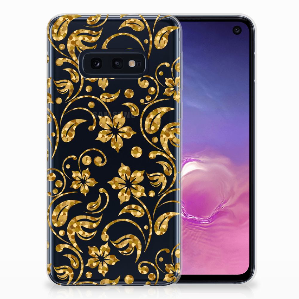 Samsung Galaxy S10e TPU Case Gouden Bloemen