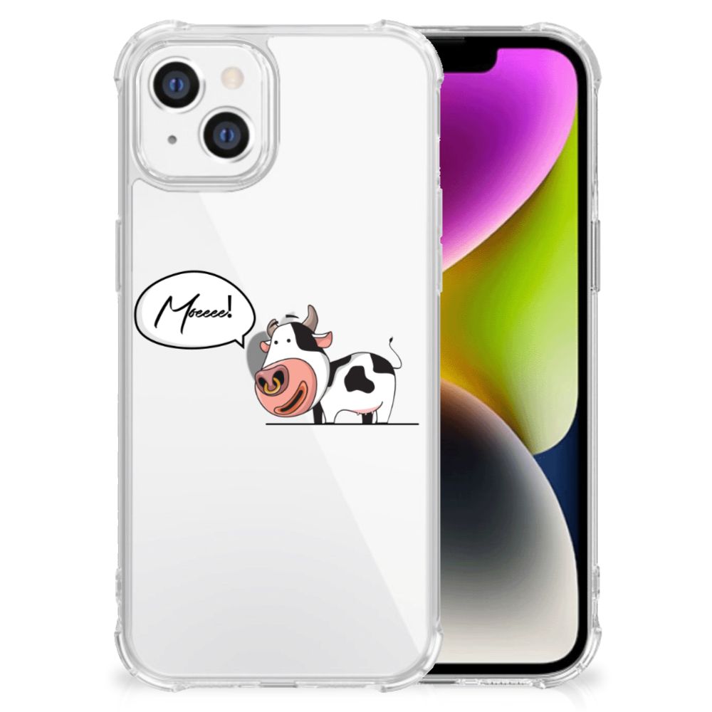 iPhone 14 Stevig Bumper Hoesje Cow