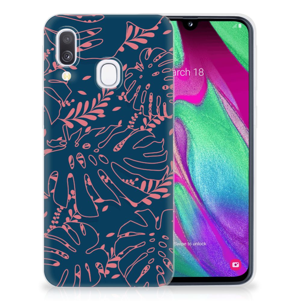 Samsung Galaxy A40 TPU Case Palm Leaves