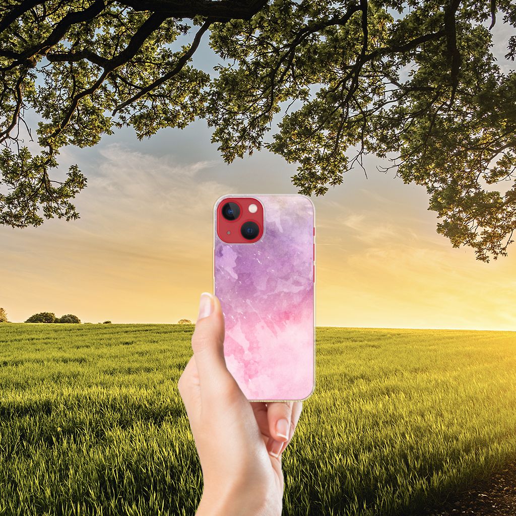 Hoesje maken Apple iPhone 13 Pink Purple Paint B2C Telecom