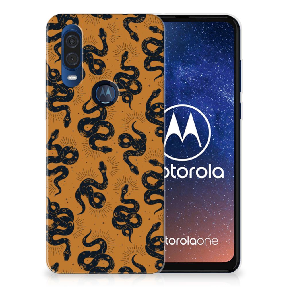 TPU Hoesje voor Motorola One Vision Snakes