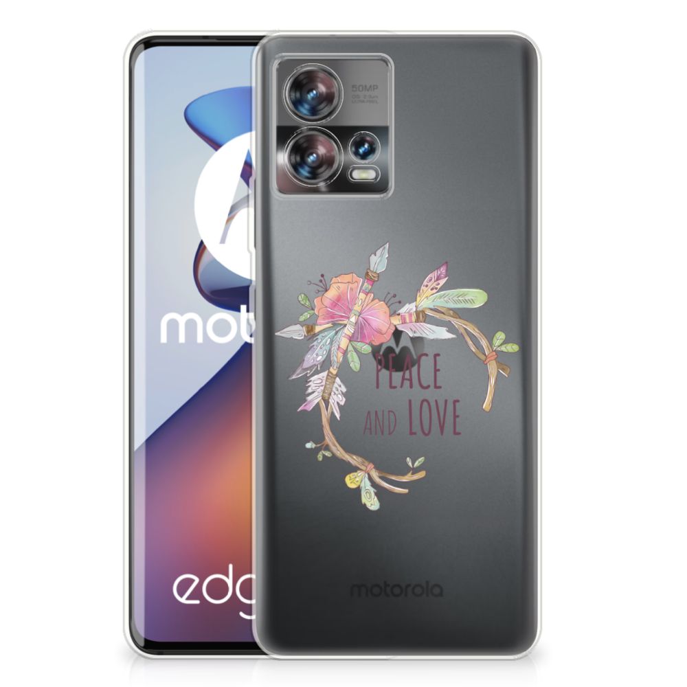 Motorola Edge 30 Fusion Telefoonhoesje met Naam Boho Text B2C Telecom
