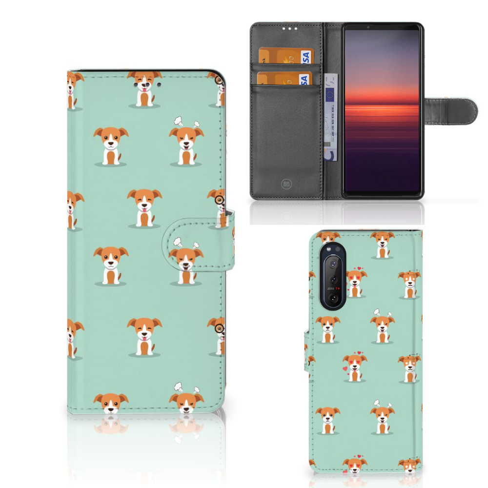 Sony Xperia 5II Telefoonhoesje met Pasjes Pups