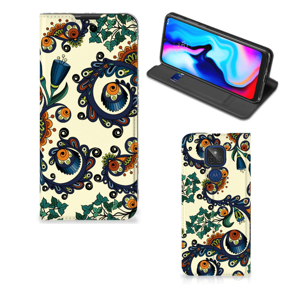 Telefoon Hoesje Motorola Moto G9 Play Barok Flower