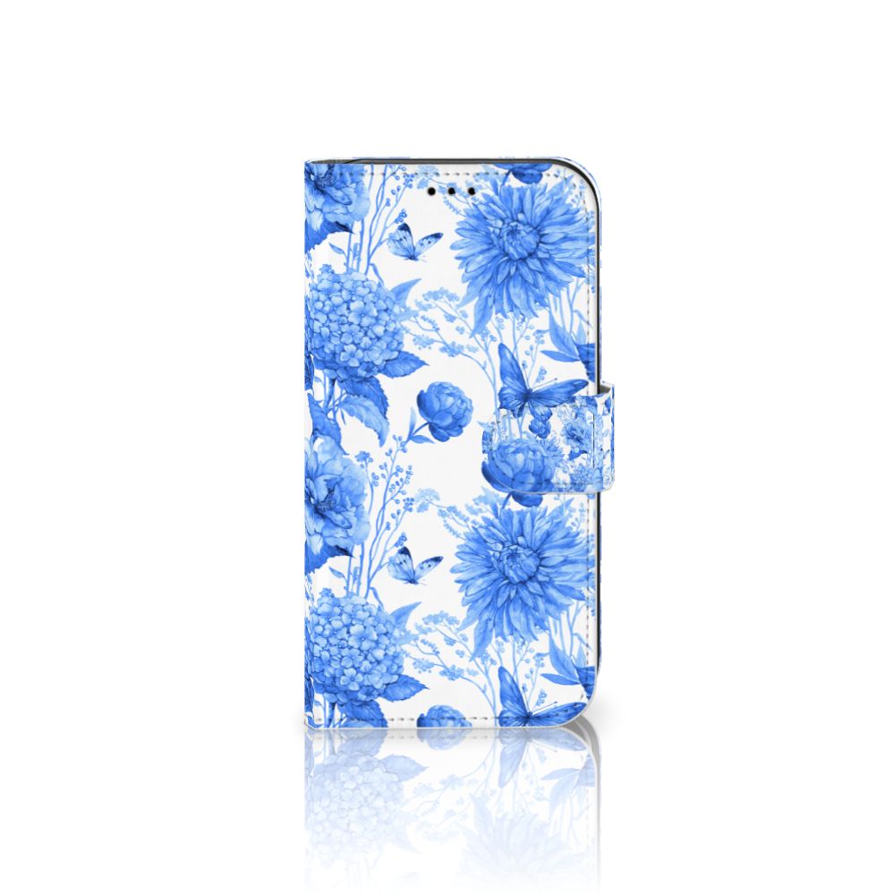 Hoesje voor Apple iPhone 11 Flowers Blue met prachtig Delftsblauw bloemenontwerp 🌸.