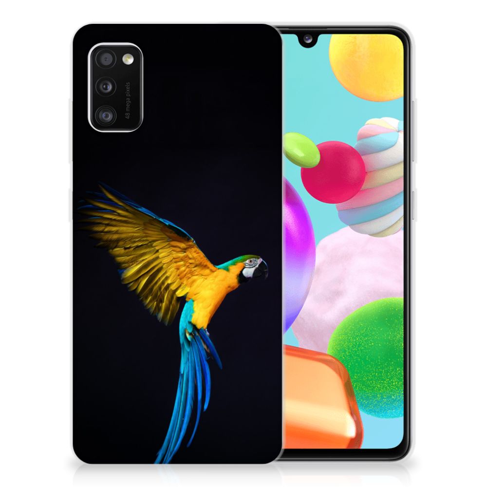 Samsung Galaxy A41 TPU Hoesje Papegaai