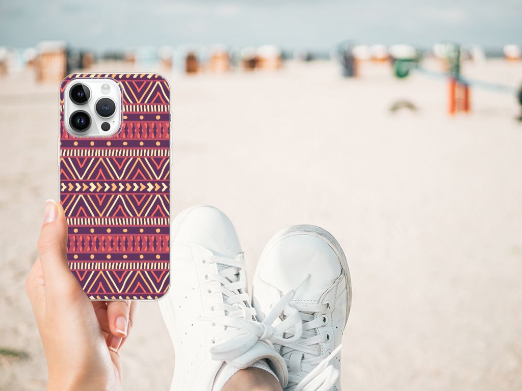 iPhone 14 Pro Max TPU bumper Aztec Paars B2C Telecom