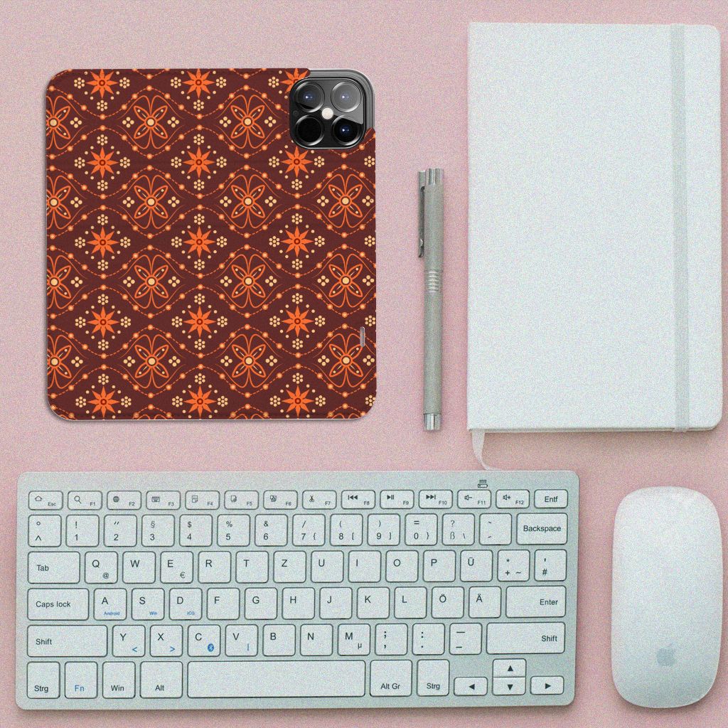 iPhone 12 Pro Max Hoesje met Magneet Batik Brown - B2C Telecom