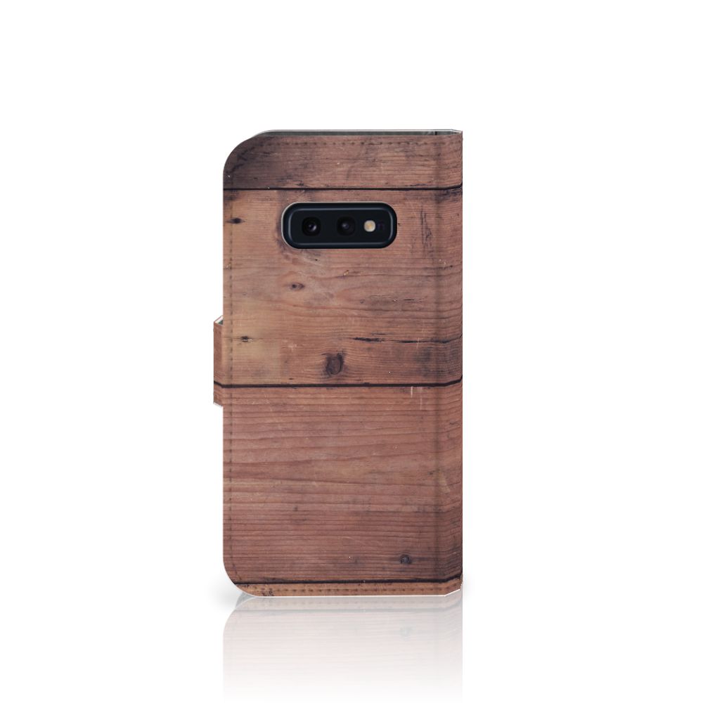 Samsung Galaxy S10e Book Style Case Old Wood