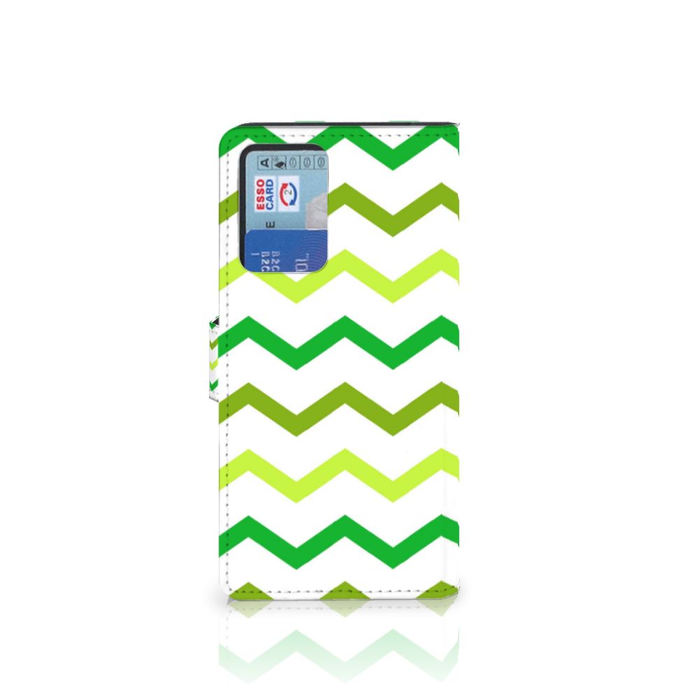 Xiaomi Redmi Note 10 Pro Telefoon Hoesje Zigzag Groen