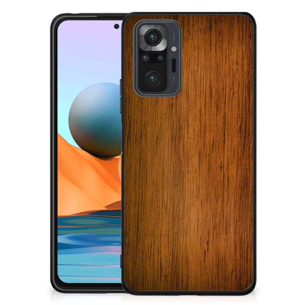 Xiaomi Redmi Note 10 Pro Houten Print Telefoonhoesje Donker Hout