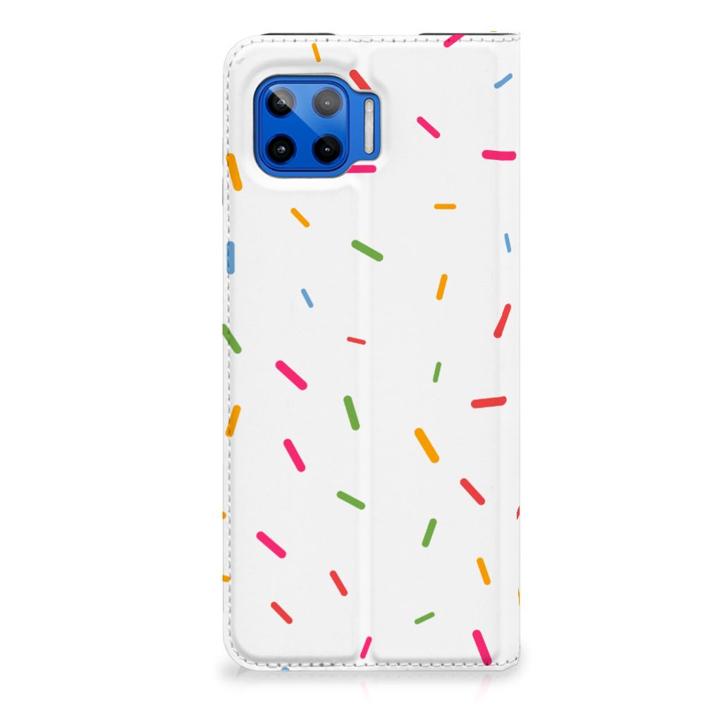 Motorola Moto G 5G Plus Flip Style Cover Donut Roze - B2C Telecom