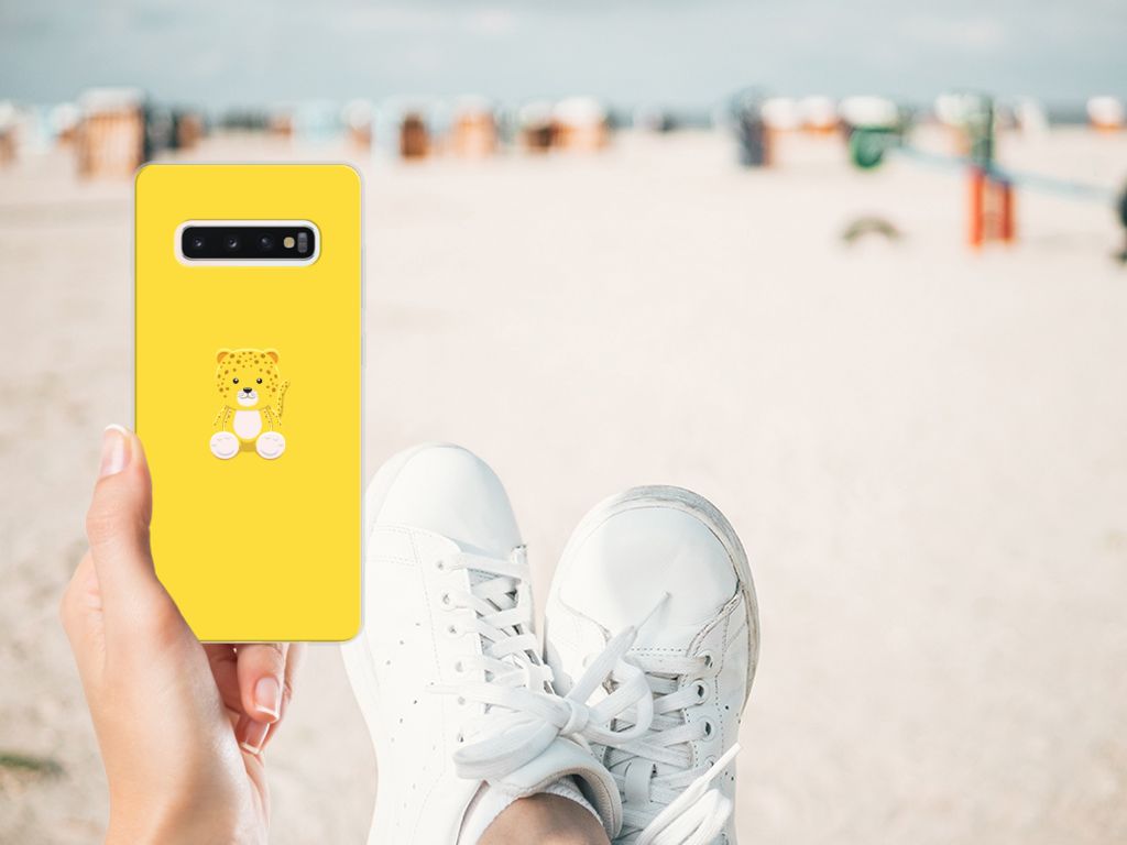 Samsung Galaxy S10 Plus Telefoonhoesje met Naam Baby Leopard