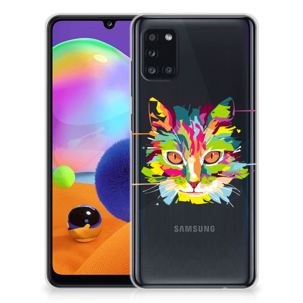 Samsung Galaxy A31 Telefoonhoesje met Naam Cat Color B2C Telecom