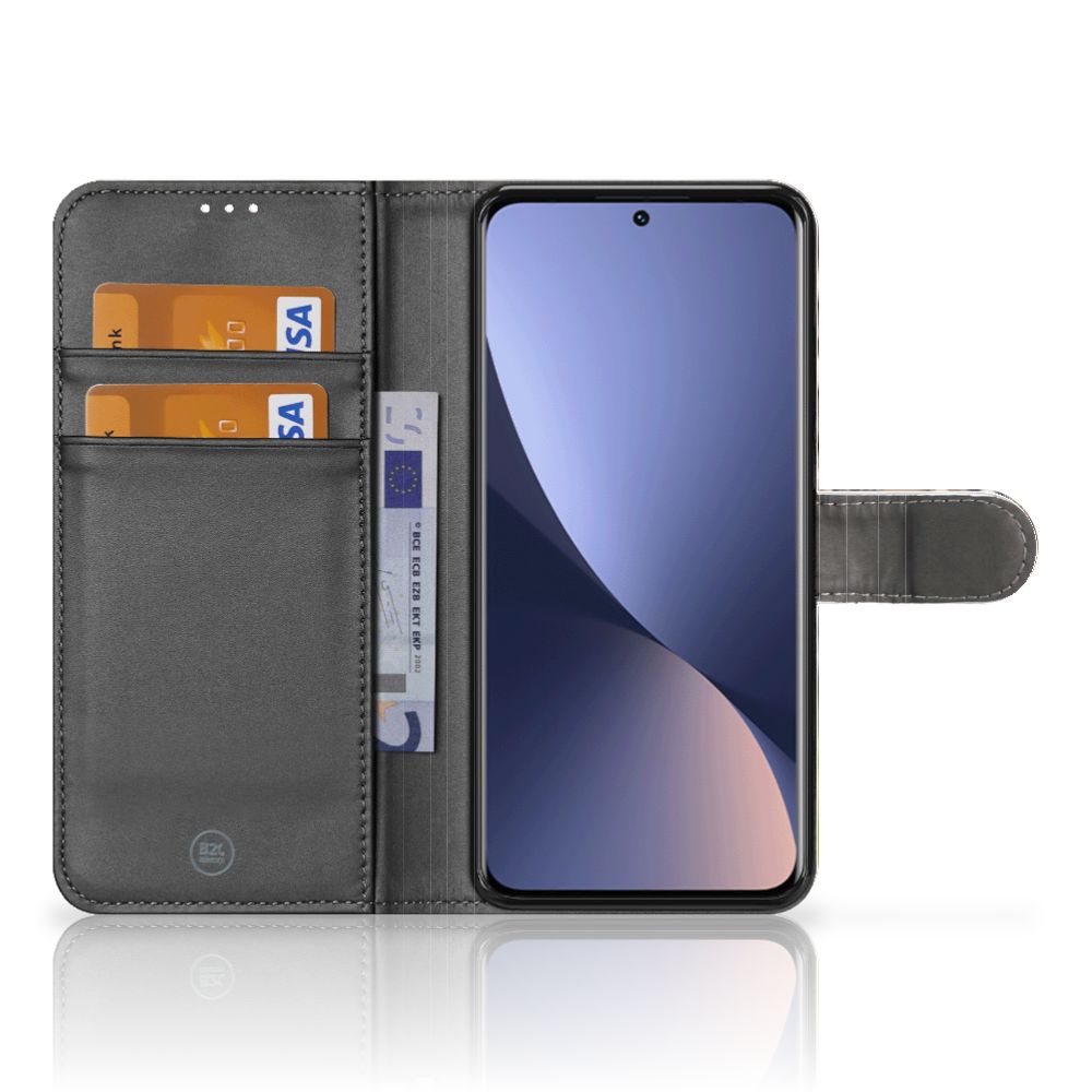 Xiaomi 12 Pro Telefoonhoesje met Pasjes Baby Luipaard