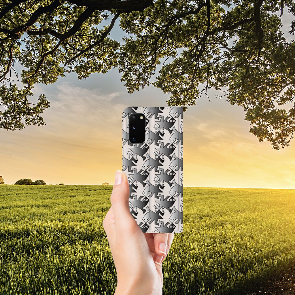 Samsung Galaxy S20 Hoesje maken Salamander Grey - B2C Telecom
