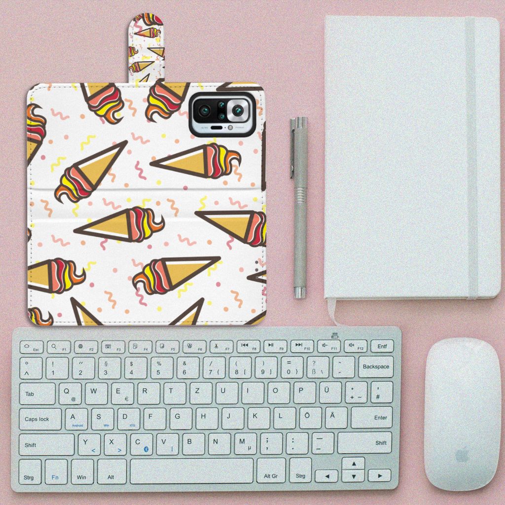 Xiaomi Redmi Note 10 Pro Book Cover Icecream