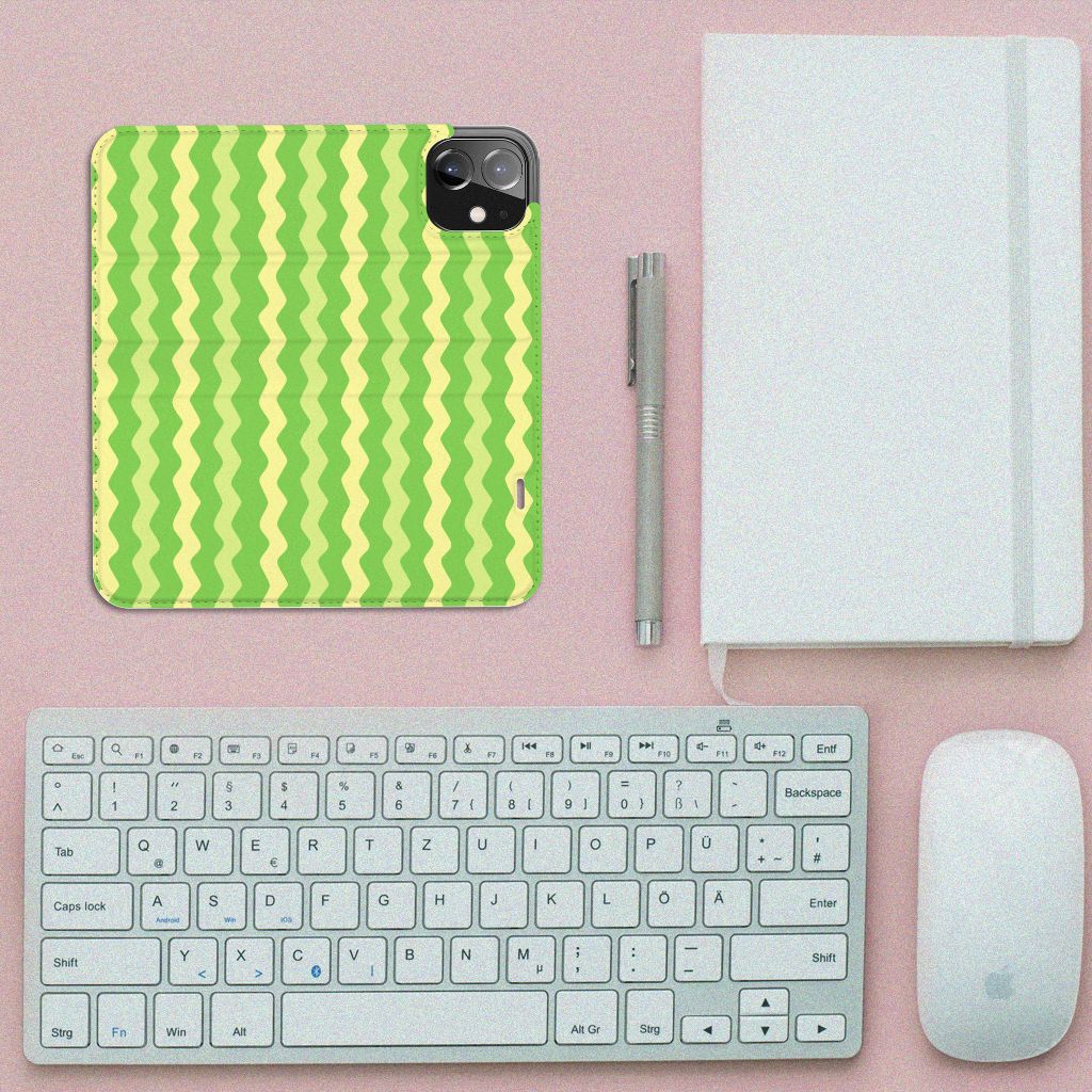 iPhone 12 | iPhone 12 Pro Hoesje met Magneet Waves Green - B2C Telecom