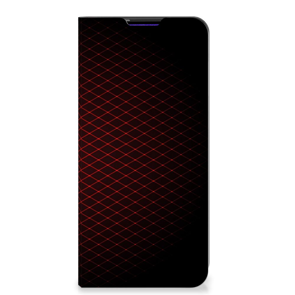 Samsung Galaxy A03s Hoesje met Magneet Geruit Rood - B2C Telecom