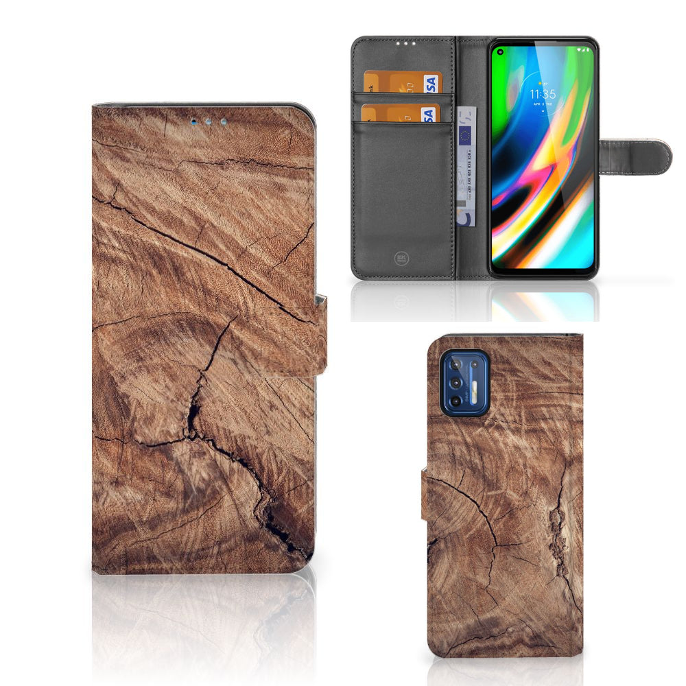 Motorola Moto G9 Plus Book Style Case Tree Trunk