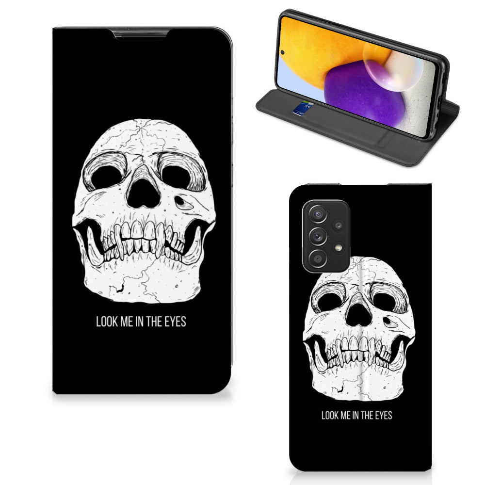 Mobiel BookCase Samsung Galaxy A72 (5G/4G) Skull Eyes